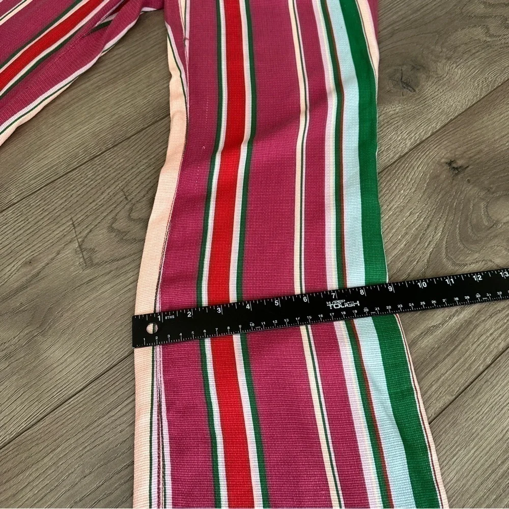Free People La Paz Crop Flare Striped Pants size 2